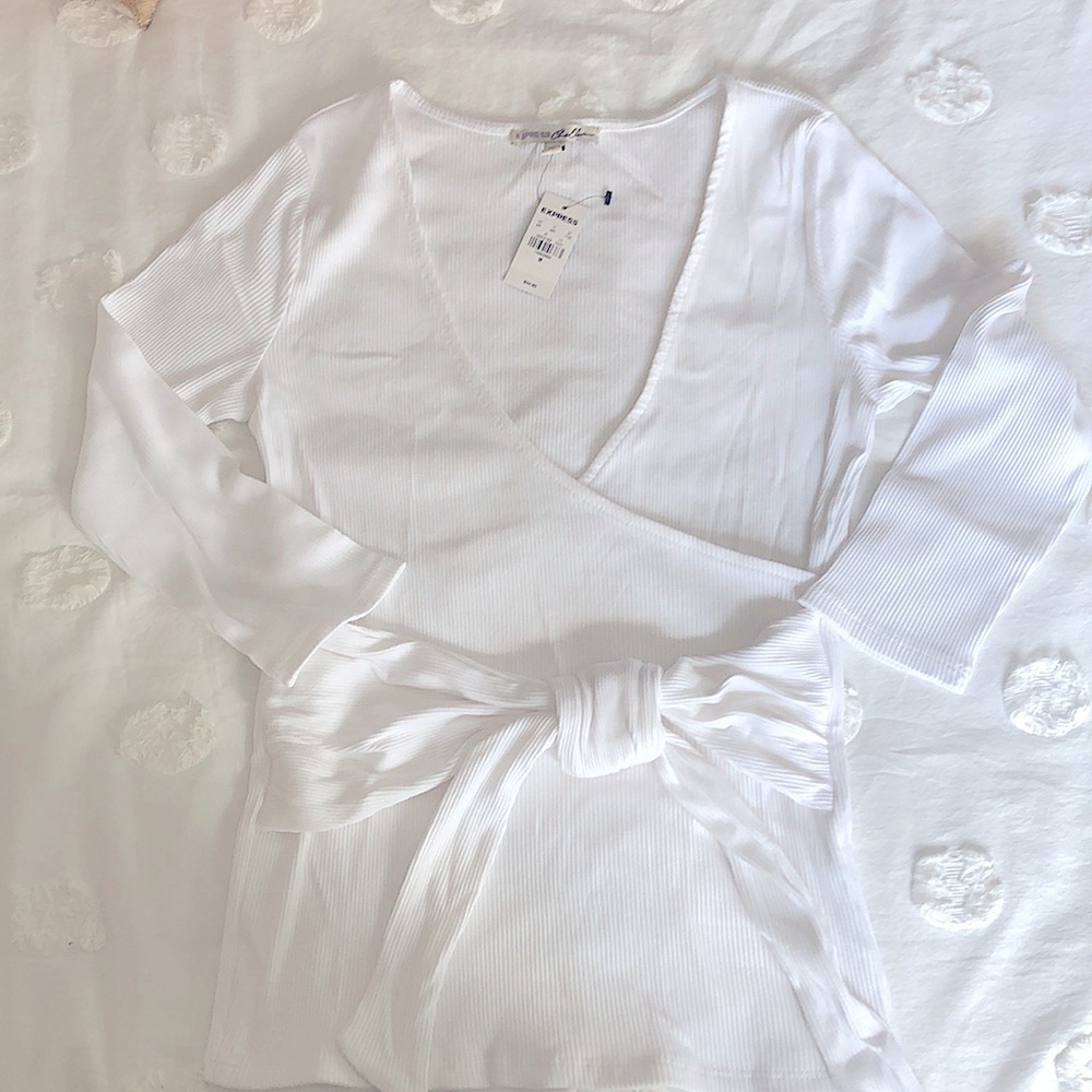 Express Faux Wrap top